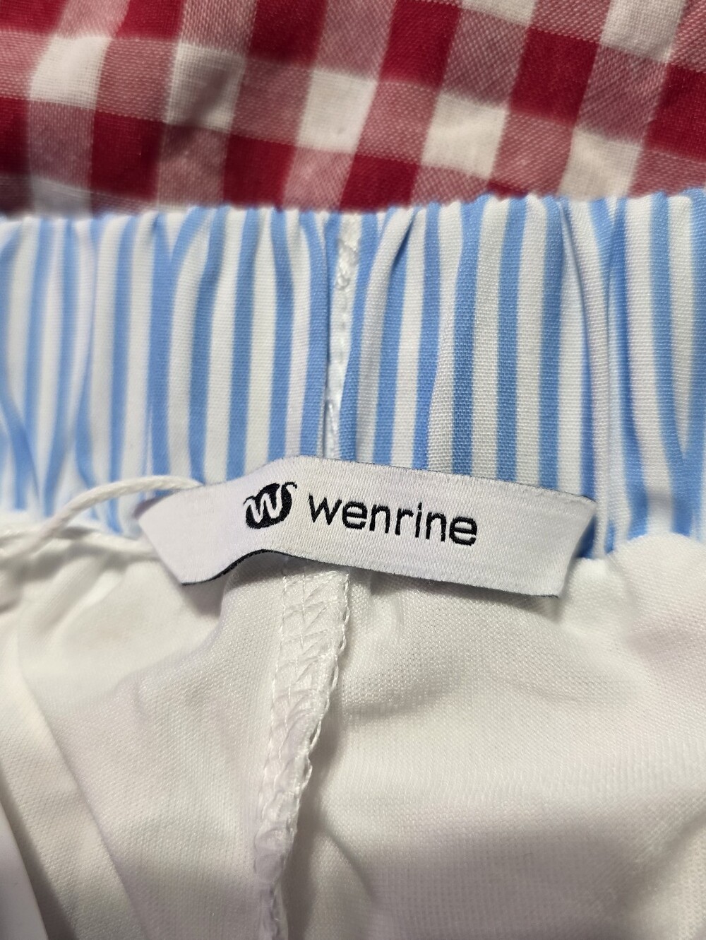 Gingham Bubble Mini Skort Red & White Size S - Picture 10 of 13